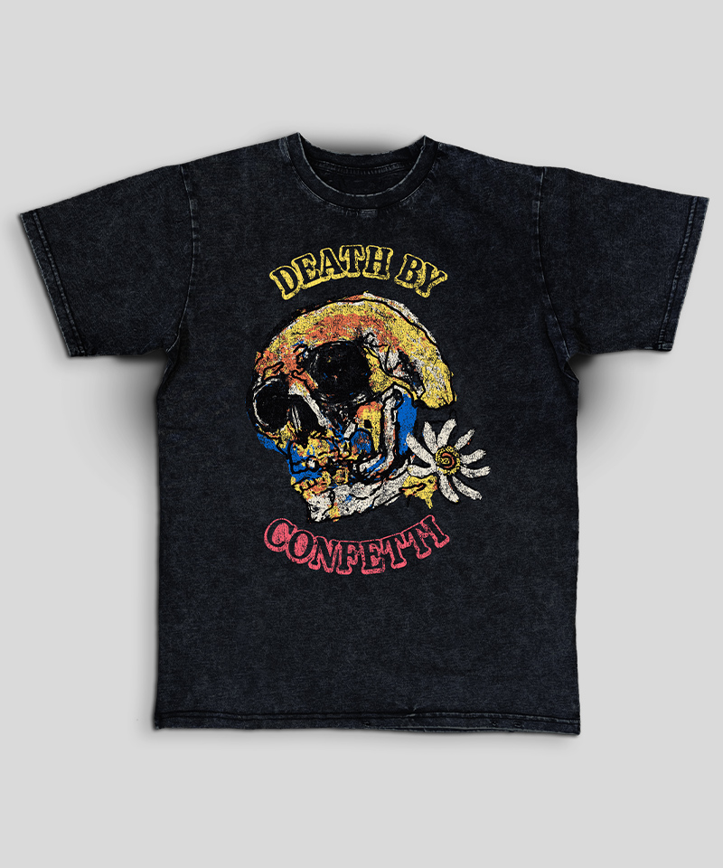 Death By Confetti - ミネラルウォッシュTシャツ