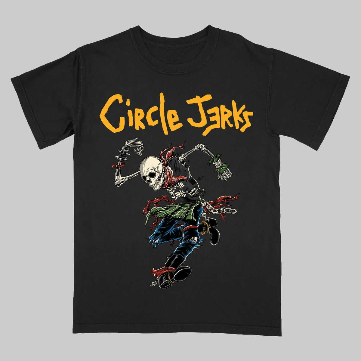 SKELETON SKANKMAN FULL COLOR - Black T-Shirt